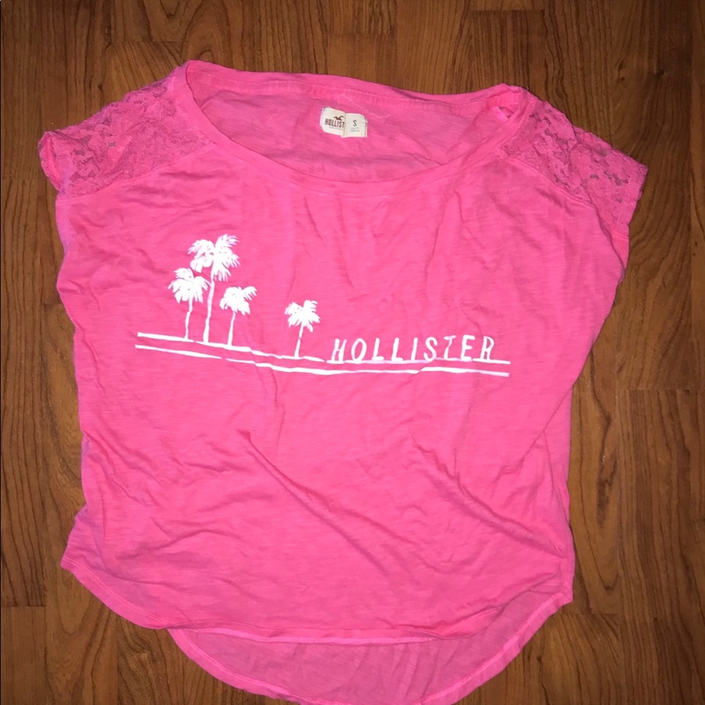 Pink hollister shirt
